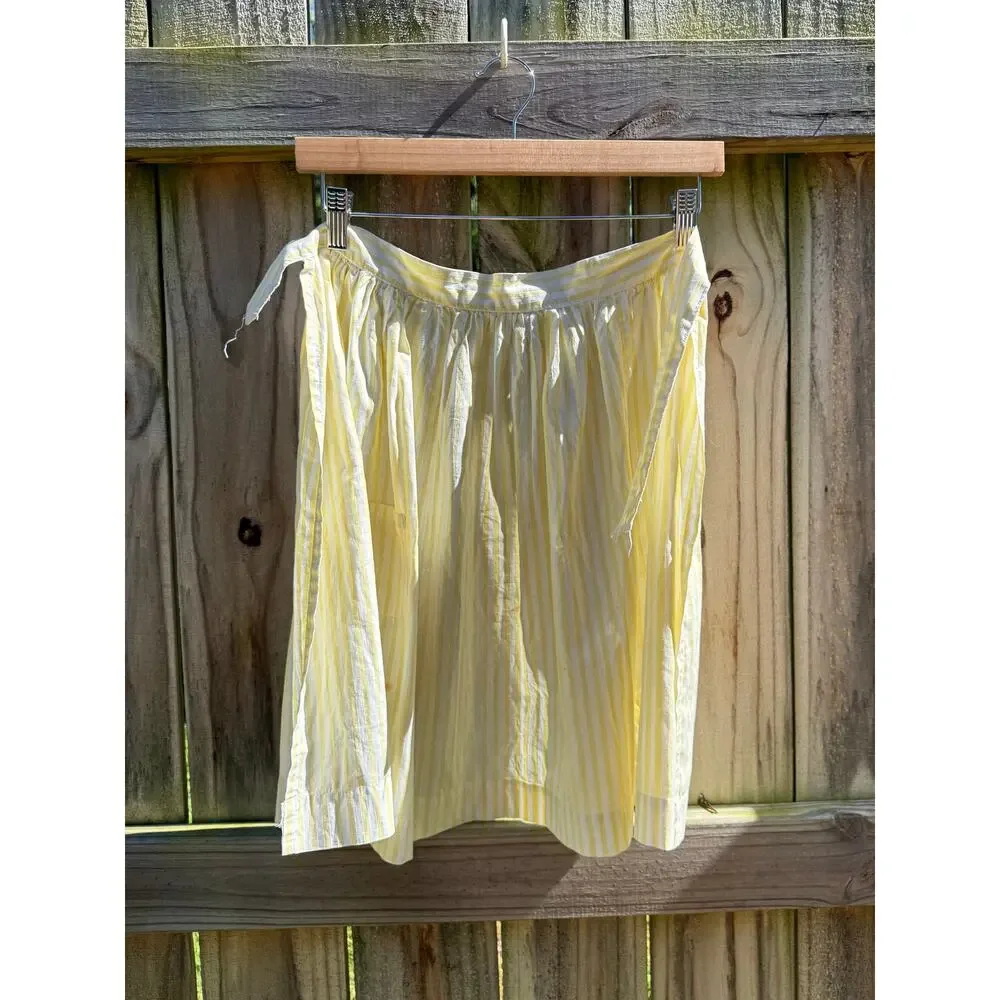 Vintage Butter Stripe Wrap Apron